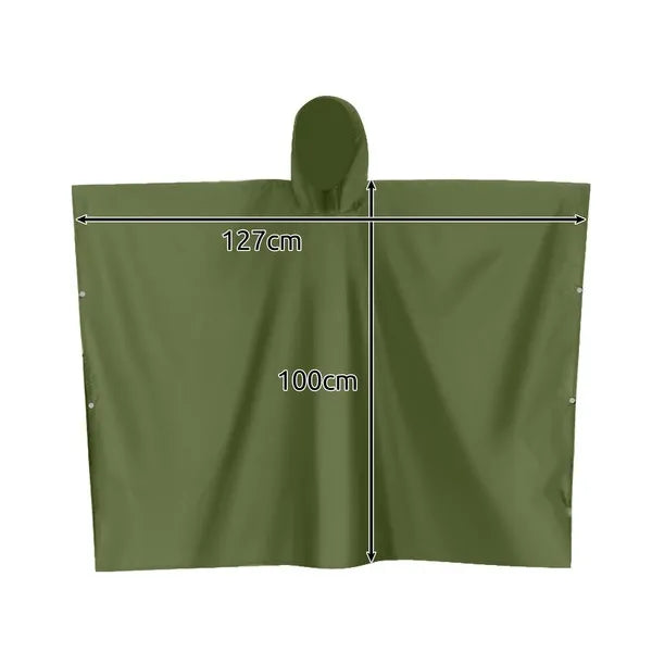 Univerzális zöld PVC esőponcsó, 127×100 cm, uniszex