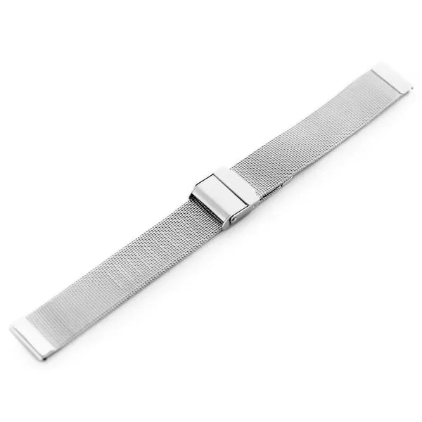 Acél hálós óraszíj ezüst színben, 18 mm, állítható csat