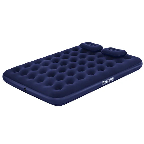 Bestway kétszemélyes velúr felfújható matrac 203×152×22 cm pumpával és párnákkal