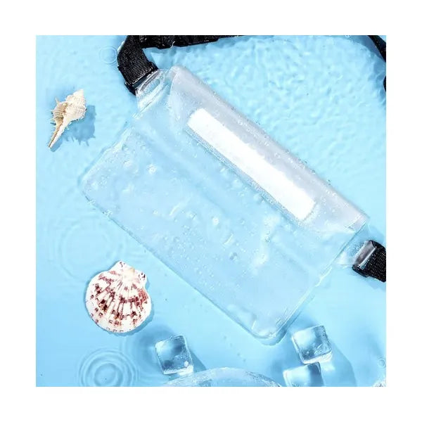 Vízálló 100 ml PVC deréktok, 4-szintű zár, állítható 76-104 cm pánt