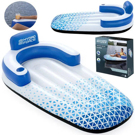 Bestway Hydro-Force Indigo Wave felfújható matracfotel, 183×97 cm, 90 kg