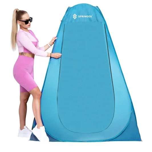 Kék pop-up öltözősátor, vízálló UV-védelemmel, 120×120×190 cm