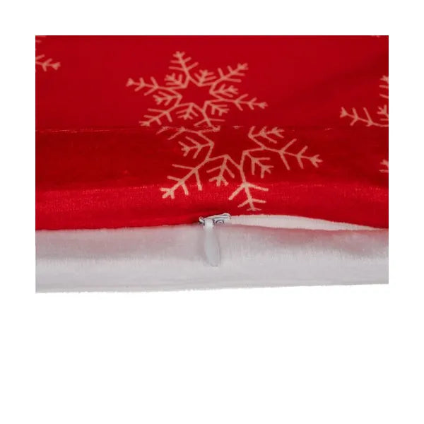 Karácsonyi plüss díszpárna huzat szett, 4 db, 45×45 cm, cipzáras