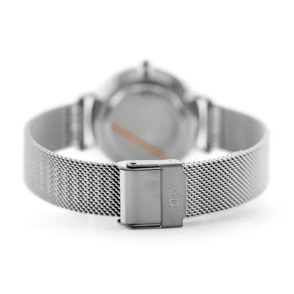 Daniel Wellington Petite Sterling női karóra, 32 mm, ezüst rozsdamentes acél
