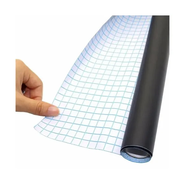 Öntapadós XXL krétatábla, fekete, 45×200 cm, krétával