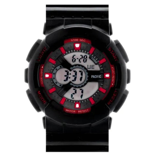 PACIFIC női elektronikus karóra WR100, fekete, 44 mm