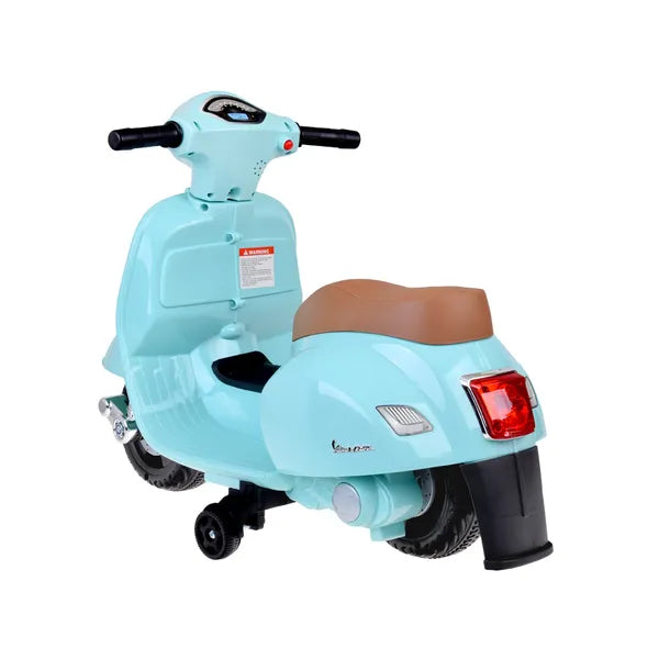 Akkumulátoros Vespa stílusú gyerek robogó oldalkerekekkel, fényekkel – PA0238