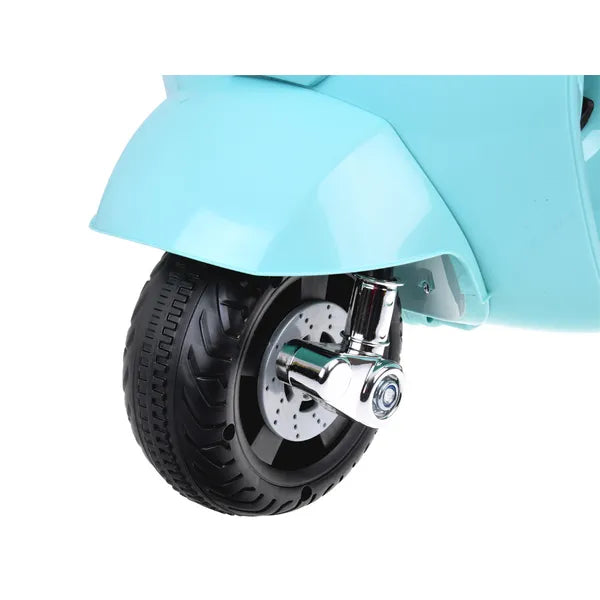 Akkumulátoros Vespa stílusú gyerek robogó oldalkerekekkel, fényekkel – PA0238
