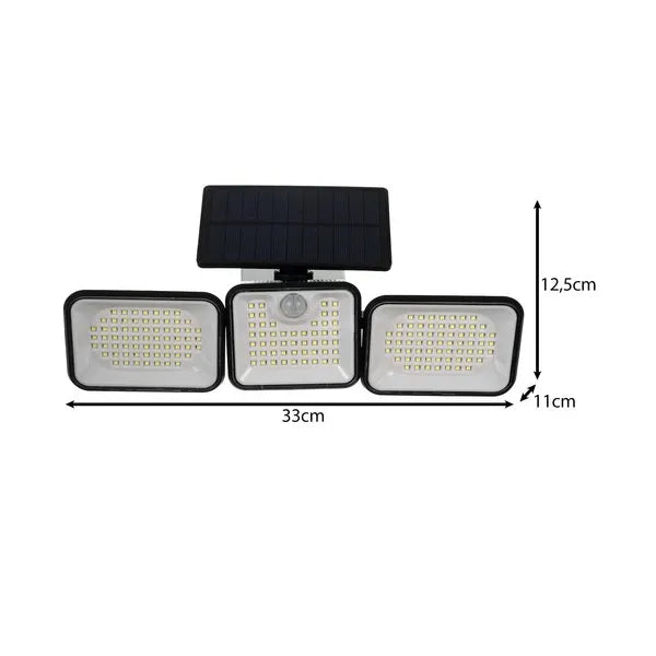 Izoxis 180 LED napelemes kültéri lámpa, IP65, mozgás- és alkonyérzékelő, 550 lm