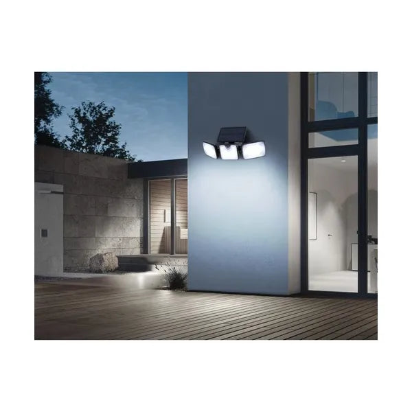 Izoxis 180 LED napelemes kültéri lámpa, IP65, mozgás- és alkonyérzékelő, 550 lm