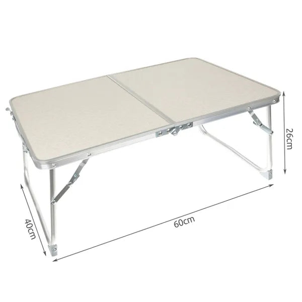 Összecsukható alumínium kempingasztal bőrönd formára, 60×40 cm, 15 kg