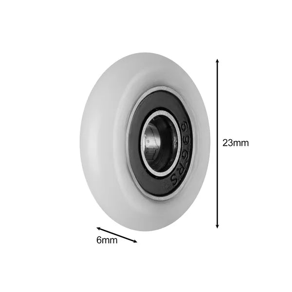 RUHHY csapágyas zuhanykabin görgőkészlet, 23 mm, 8 db, POM/szénacél