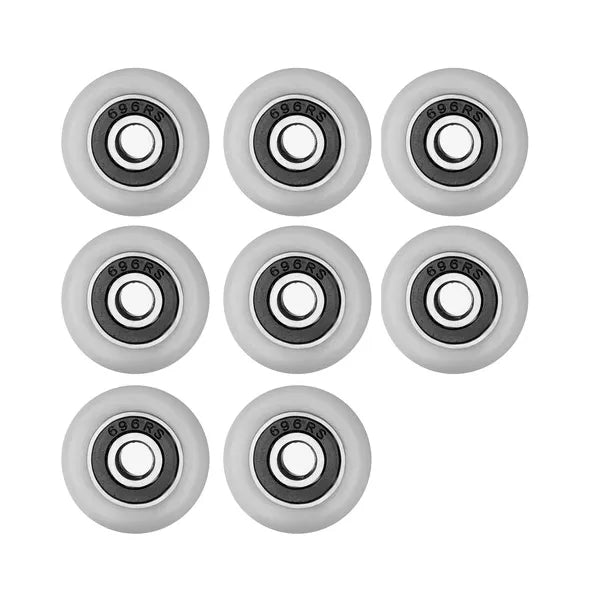 RUHHY csapágyas zuhanykabin görgőkészlet, 23 mm, 8 db, POM/szénacél