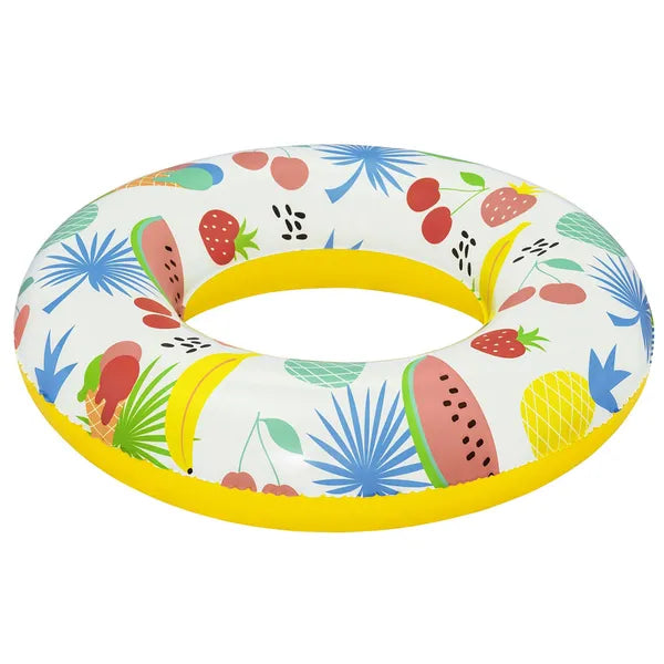 Bestway felfújható úszógumi, gyümölcs mintás, 61 cm, sárga