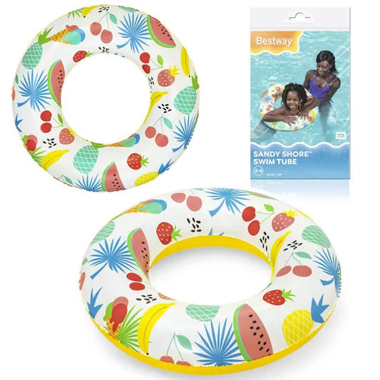 Bestway felfújható úszógumi, gyümölcs mintás, 61 cm, sárga