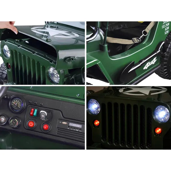 3 személyes 4x4 elektromos terepjáró jeep gyerekeknek 12V 14Ah távirányító