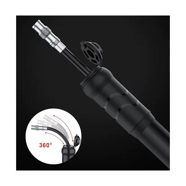 Kompakt alumínium kézipumpa kerékpárhoz/scooterhez, 7 bar, vázadapterrel, 16 cm