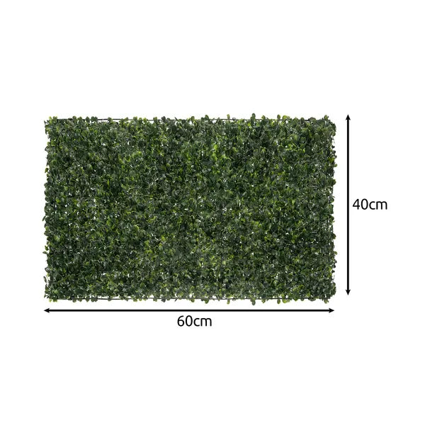 Mű bukszus sövénypanel 60×40 cm, 3 cm vastag, UV-álló dekoráció
