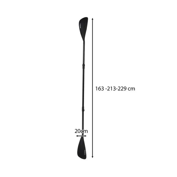 Állítható 2 az 1 SUP/kajak evező, 4 részes, 163-229 cm, fekete