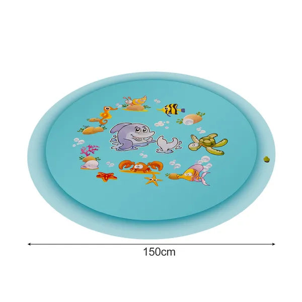 Kruzzel kerti vízpermet szőnyeg gyerekeknek, PVC, 150 cm átmérő