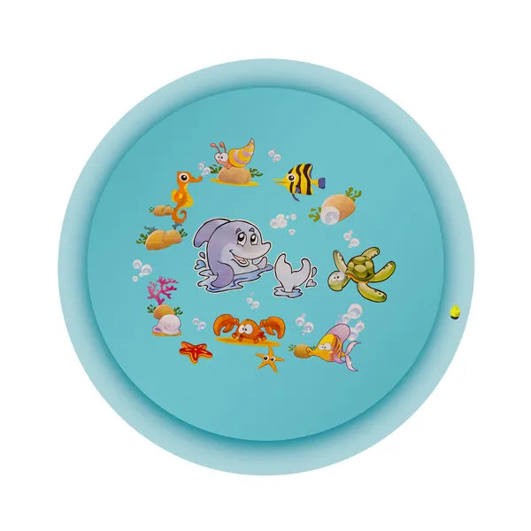Kruzzel kerti vízpermet szőnyeg gyerekeknek, PVC, 150 cm átmérő