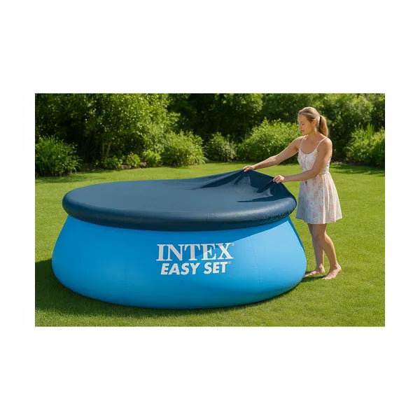 INTEX Easy Set medencetakaró 305 cm, vinyl, sötétkék