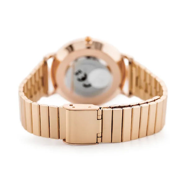 Perfect S345 női karóra rosegold fém szíjjal, ezüst számlappal, ajándékdobozzal