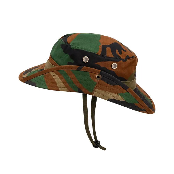 Állítható camo nylon horgász boonie kalap, 60 cm fejméret