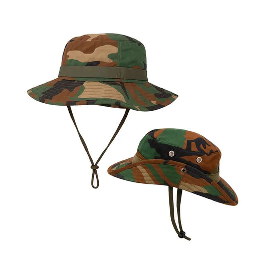 Állítható camo nylon horgász boonie kalap, 60 cm fejméret
