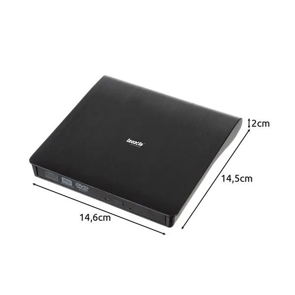 Izoxis 26083 külső USB 3.0 CD/DVD író és lejátszó, plug-and-play