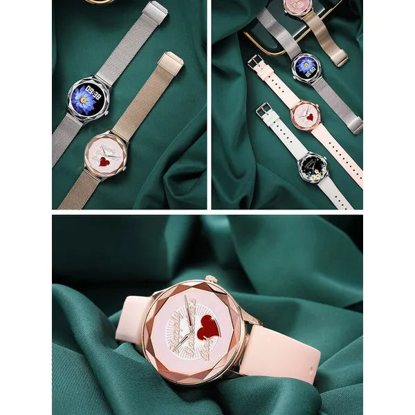 Pacific rosegold-lila okosóra 1.09" HD, vérnyomás- pulzusmérő, IP67