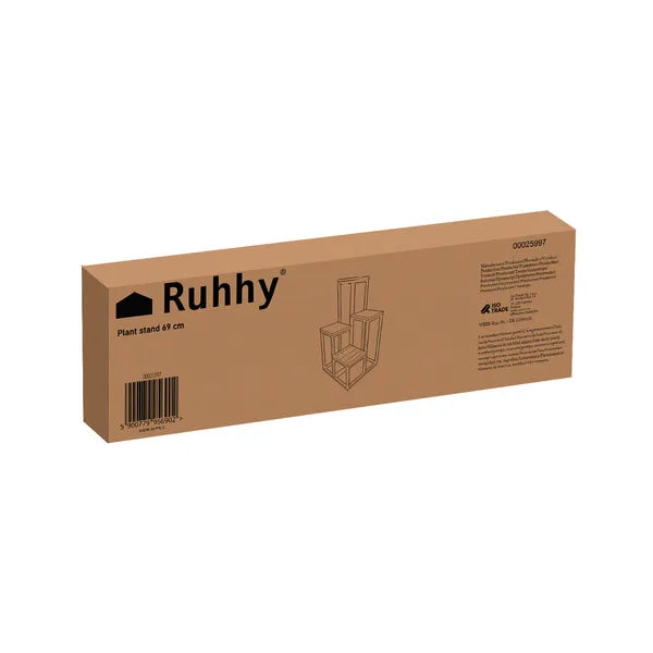 Ruhhy álló virágtartó 69 cm, fekete fém, modern loft