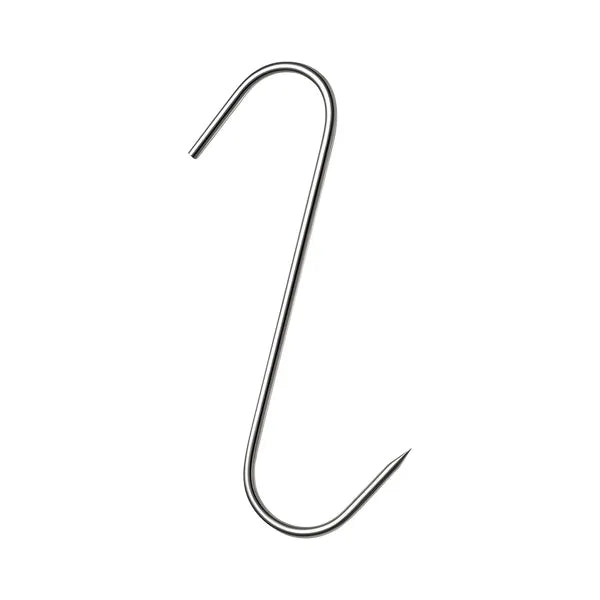 Füstölő kampó készlet 15 db, S-alakú, rozsdamentes acél, 15×4,5 cm