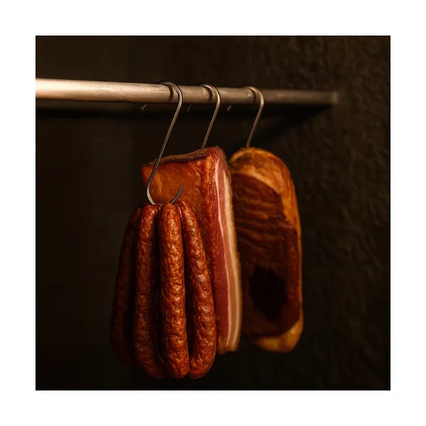 Füstölő kampó készlet 15 db, S-alakú, rozsdamentes acél, 15×4,5 cm