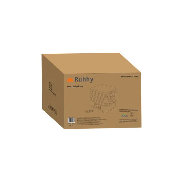 Ruhhy 5 tálcás aszalógép 10 l, 35–70 °C, 400 W, LCD