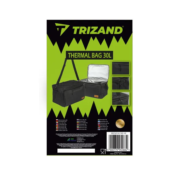 Trizand 30 l vízálló hűtőtáska vállpánttal, fekete