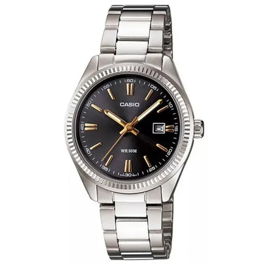 Casio LTP-1302D-1A2V női karóra, rozsdamentes acél, fekete számlap