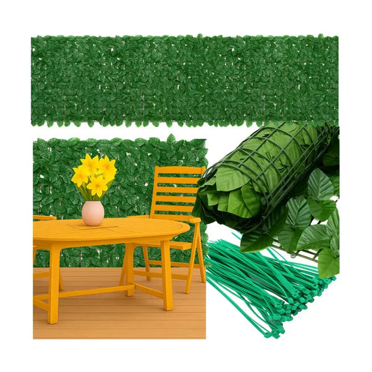 Gardlov borostyán műsövény, 5×0,5 m, UV-álló PP panelek, sűrű lomb, balkon