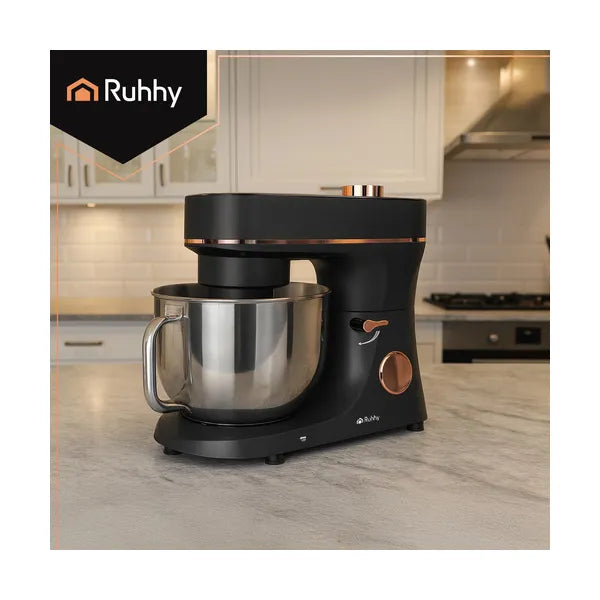 Planetáris mixer melegítő tállal, 6,2 l, 2000 W, 11 fokozat, szürke/arany