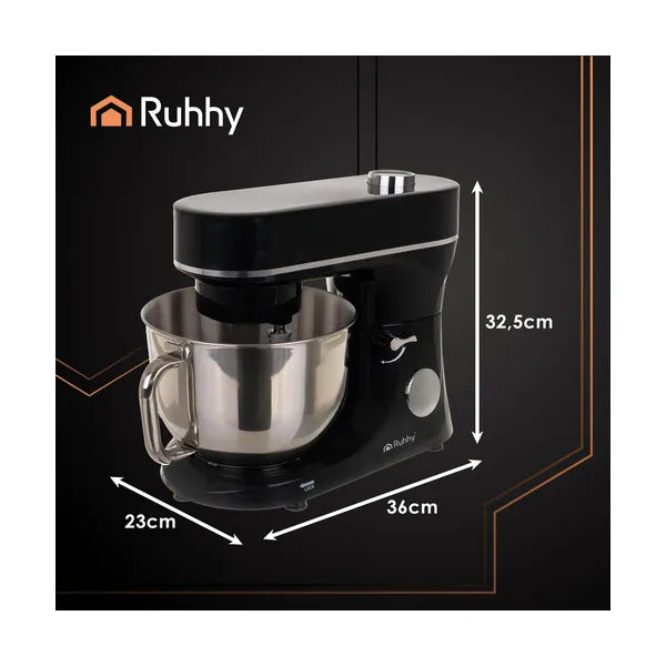 Planetáris mixer, fűthető 6,2 l rozsdamentes tál, 11 fokozat, 2000 W