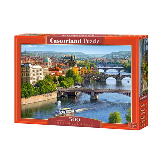 500 darabos kirakó, prágai hidak panoráma, 47×33 cm