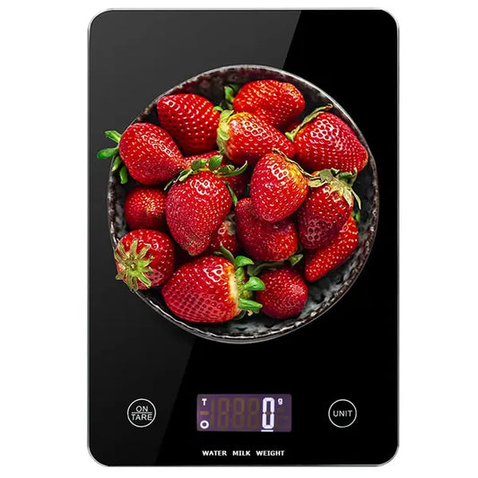 Elektronikus üveg konyhai mérleg, 5 kg-ig, LCD kijelző