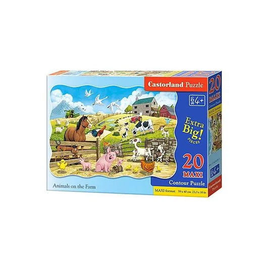 20 darabos Maxi farmállatos puzzle, 59×40 cm