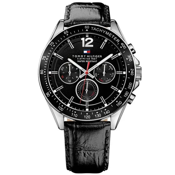 Tommy Hilfiger Luke 1791117 férfi karóra, bőr szíj, 44 mm, WR50