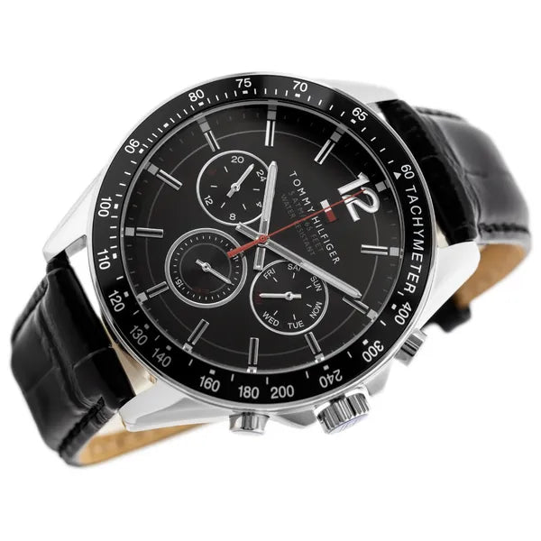 Tommy Hilfiger Luke 1791117 férfi karóra, bőr szíj, 44 mm, WR50