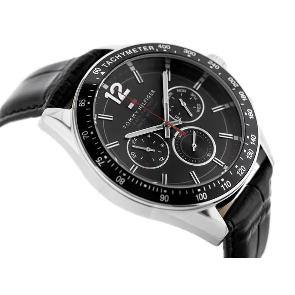 Tommy Hilfiger Luke 1791117 férfi karóra, bőr szíj, 44 mm, WR50