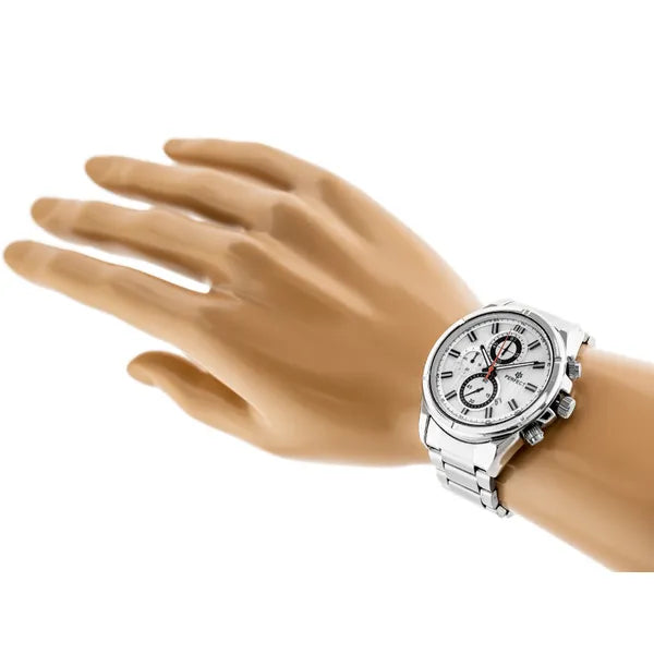 Perfect CH03M férfi kronográf karóra, ezüst szín, 44 mm, WR30
