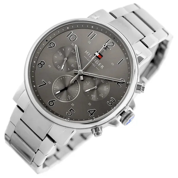 Tommy Hilfiger férfi karóra, quartz, acél szíj, 45 mm, WR50, ezüst