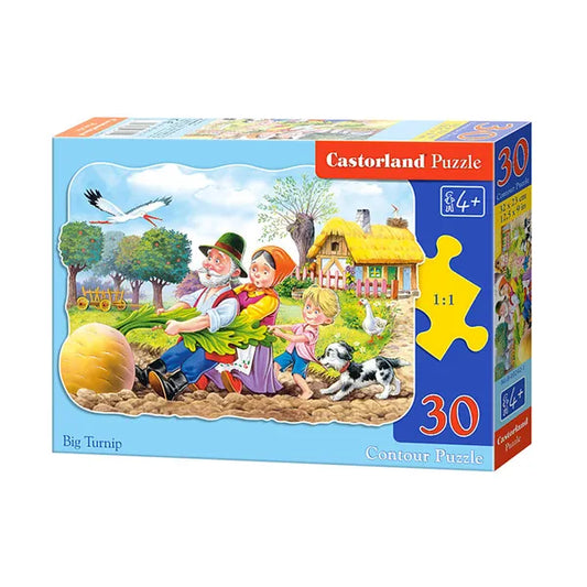 30 darabos gyerek puzzle – A nagy répa mese, 32×23 cm