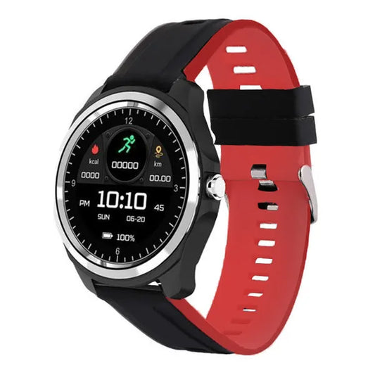 Férfi okosóra 1.04'' IP67, hívás, pulzusmérő, Bluetooth – fekete/piros